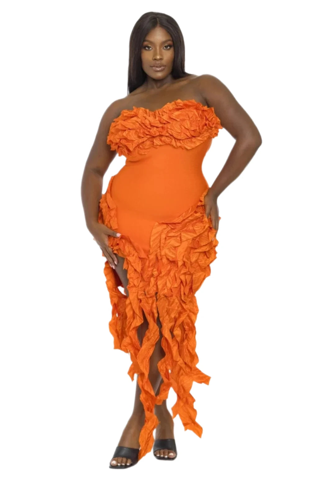 My Festivities Bandage Midi Dress-Orange Dress Epicplacess Orange XXL