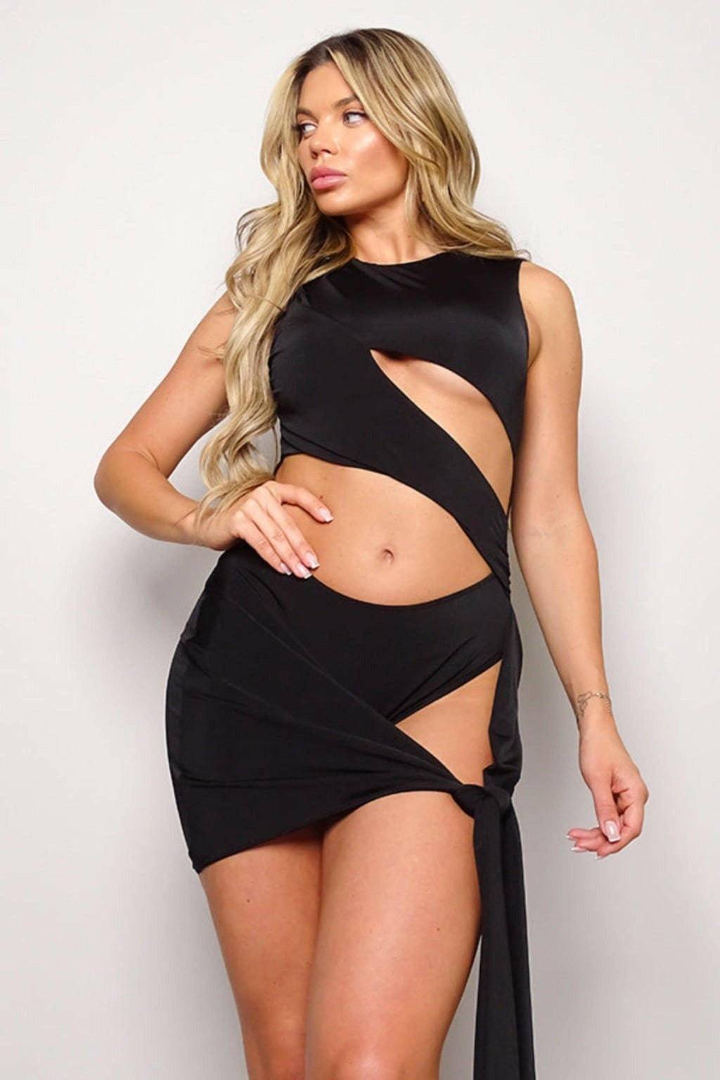 Shape Of You Bandage Mini Dress Dress Epicplacess S Black