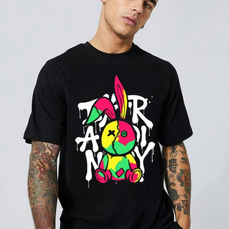 Epicplacess T Shirt S / Black Bunny Trendy Graphic-Tee HSPW-475