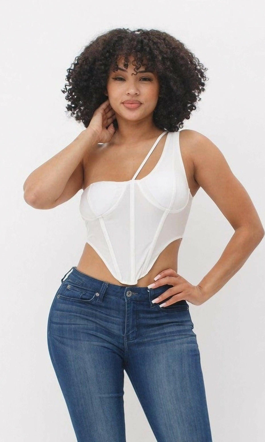 Epicplacess tops Bodice Corset Style One Shoulder Tops