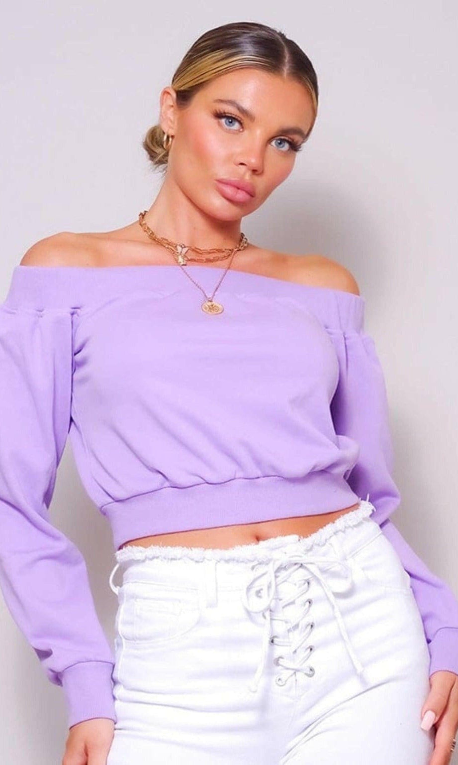 Epicplacess tops Small / LAVENDER / UNITED STATES Wanderlust Vibes Off Shoulder Tops
