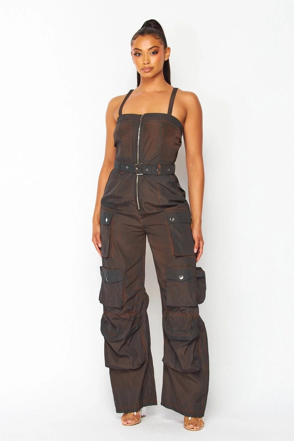 Gabi Admire Your Ways Jumpsuit-Brown jumpsuit Epicplacess S Brown