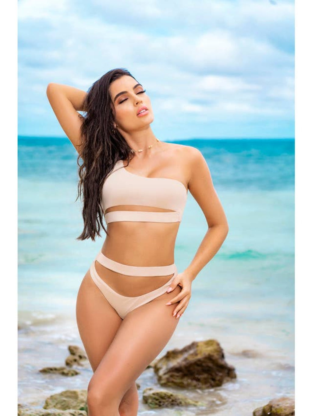 Shimmery In Greece Swimsuit - Ivory SWIMSUITS Epicplacess S Ivory
