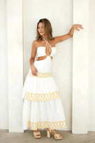 Time embroidery Maxi Dress Off White Dress Epicplacess Off White S 