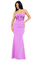 Bead On Flower Embellished Gown maxi dress - Epicplacess