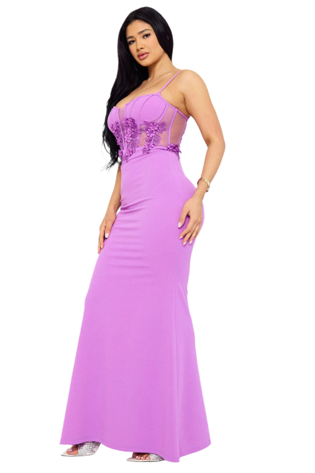 Bead On Flower Embellished Gown maxi dress - Epicplacess