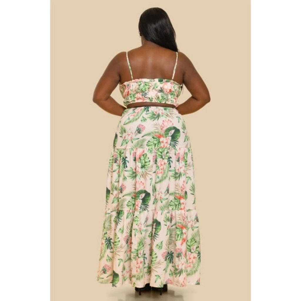 Tropics Peach Maxi Dress Dress Epicplacess 1X Peach 