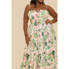Epicplacess Dress 2X / Peach Tropics Maxi Dress Peach SKU SD345923-P__-2