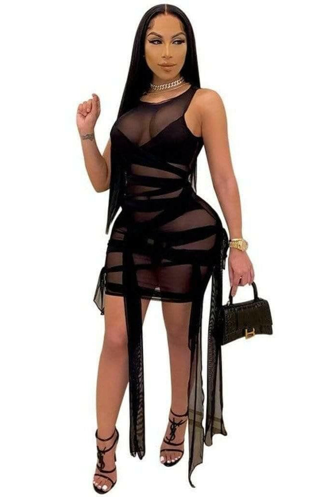 Epicplacess dress Black / S / United States Date Night Black Fit Mini Dress 773585-Black-S