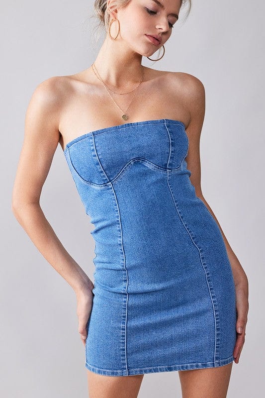 She's Stylish Denim Women's Short Dress | Epicplacess