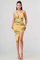 Evangeline Tropical Floral Midi Dress Dress Epicplacess   