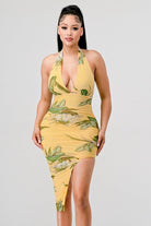 Evangeline Tropical Floral Midi Dress Dress Epicplacess   