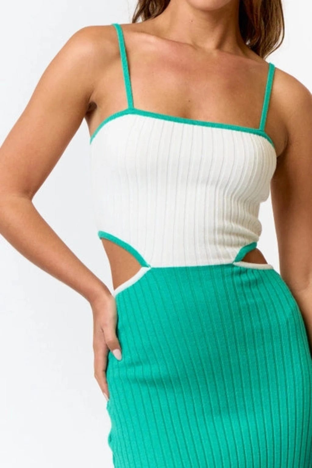 Epicplacess Dress Green / Large Forward Sweater Maxi Dress-Orange IBD30936