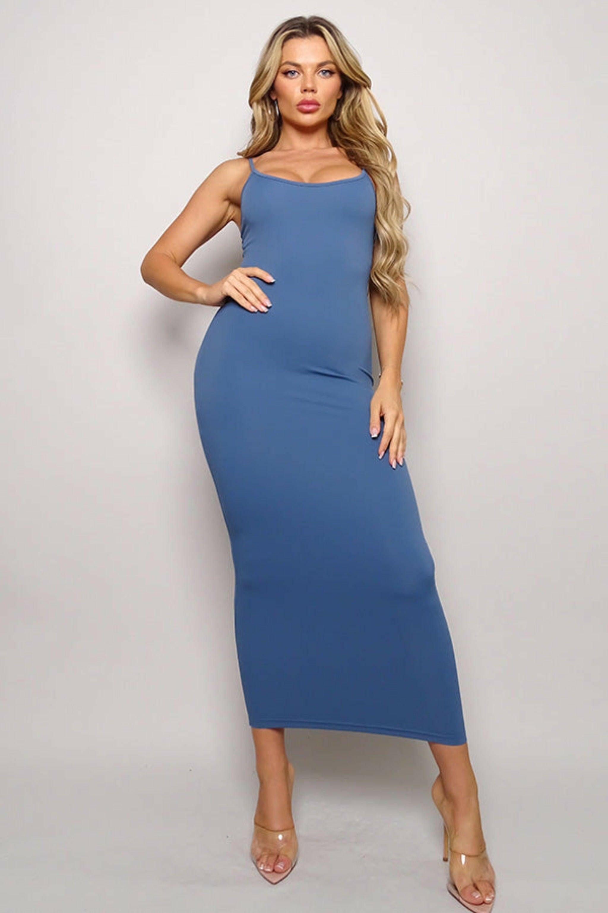 Epicplacess Dress LUXE SMOOTH LONG SLIP MAXI DRESS