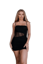 Mesh Drape Paris Life Mini Dress DRESS Epicplacess   