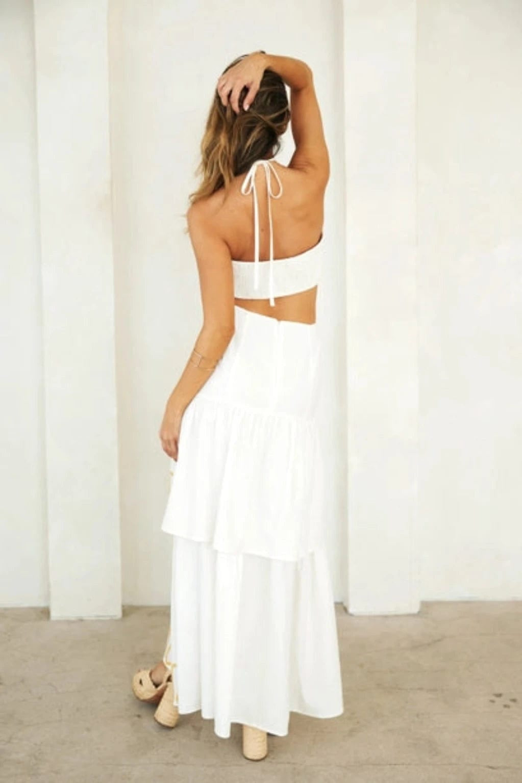 Epicplacess Dress Off White / M It's Time embroidery Maxi Dress Off White LD1193
