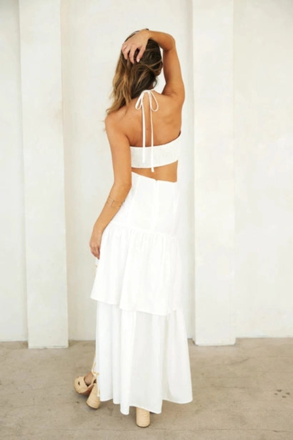 Epicplacess Dress Off White / M It's Time embroidery Maxi Dress Off White LD1193