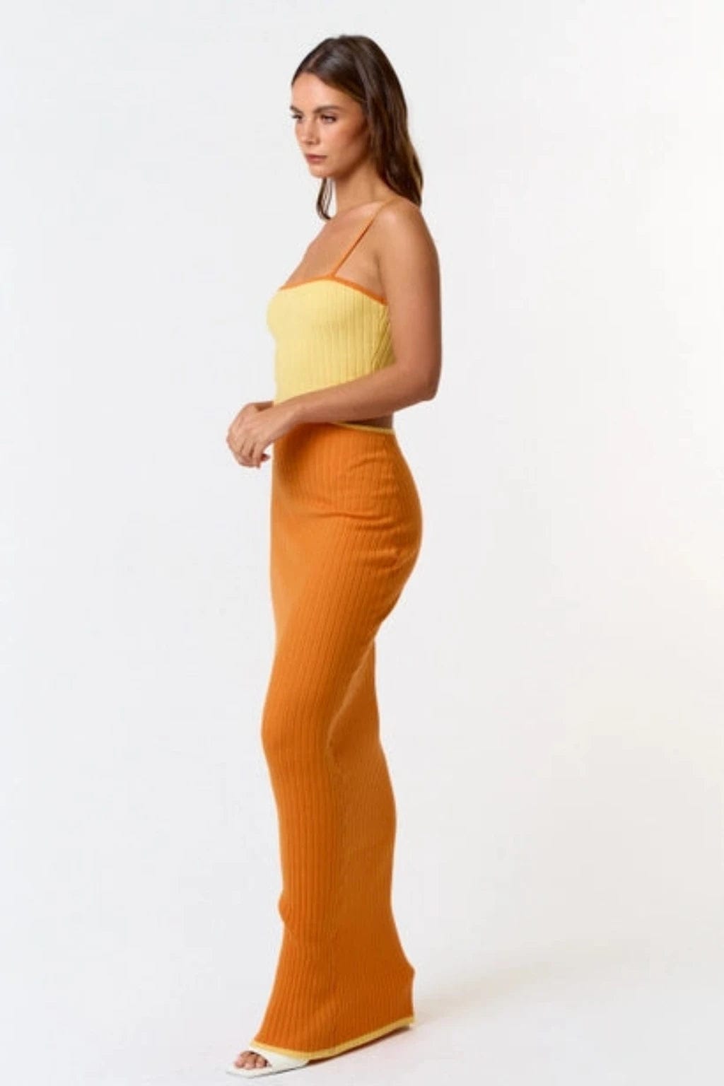 Epicplacess Dress Orange / Medium Forward Sweater Maxi Dress-Orange IBD30936