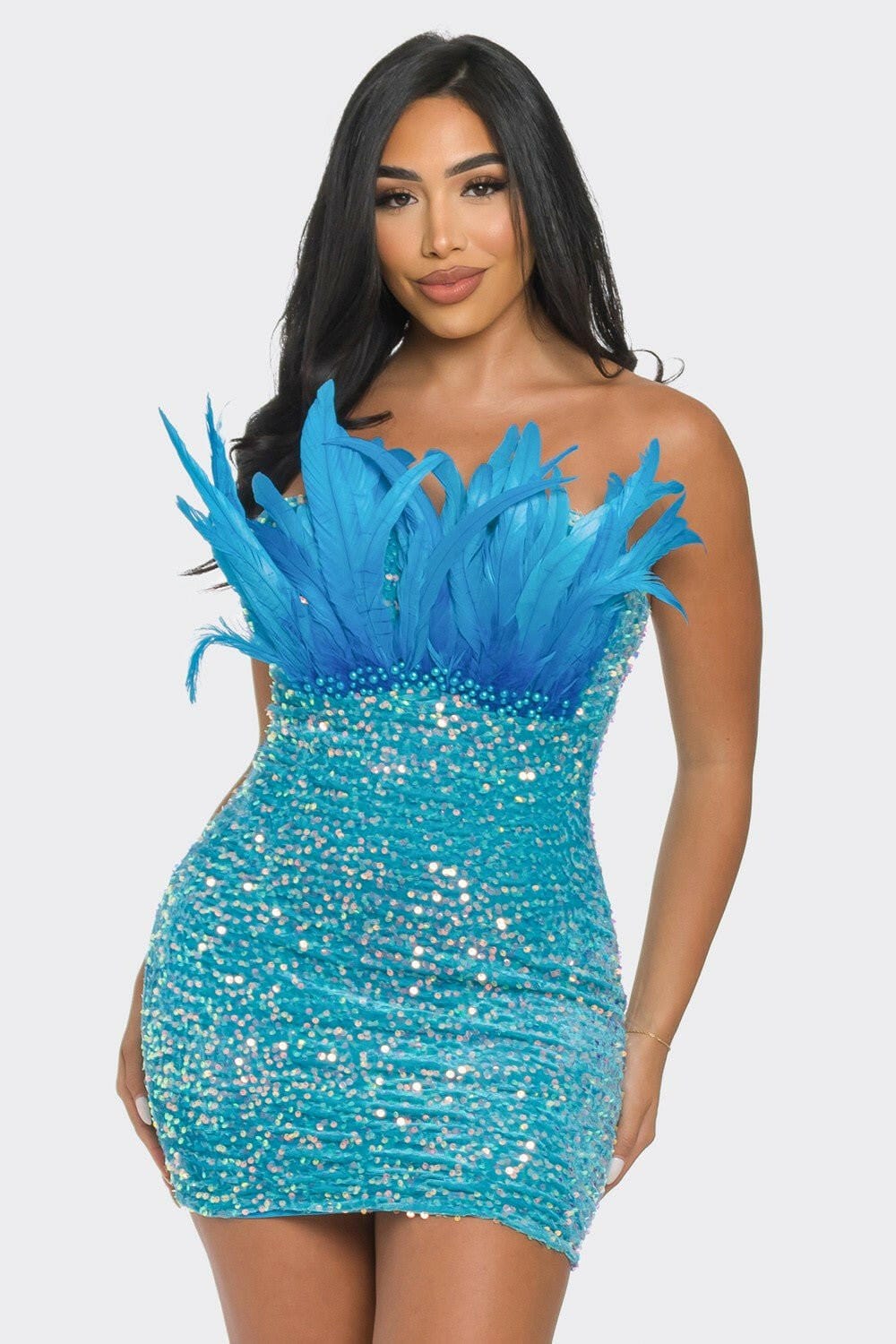 Queen Sequin Mini Dress - Hot Blue Dress Epicplacess   