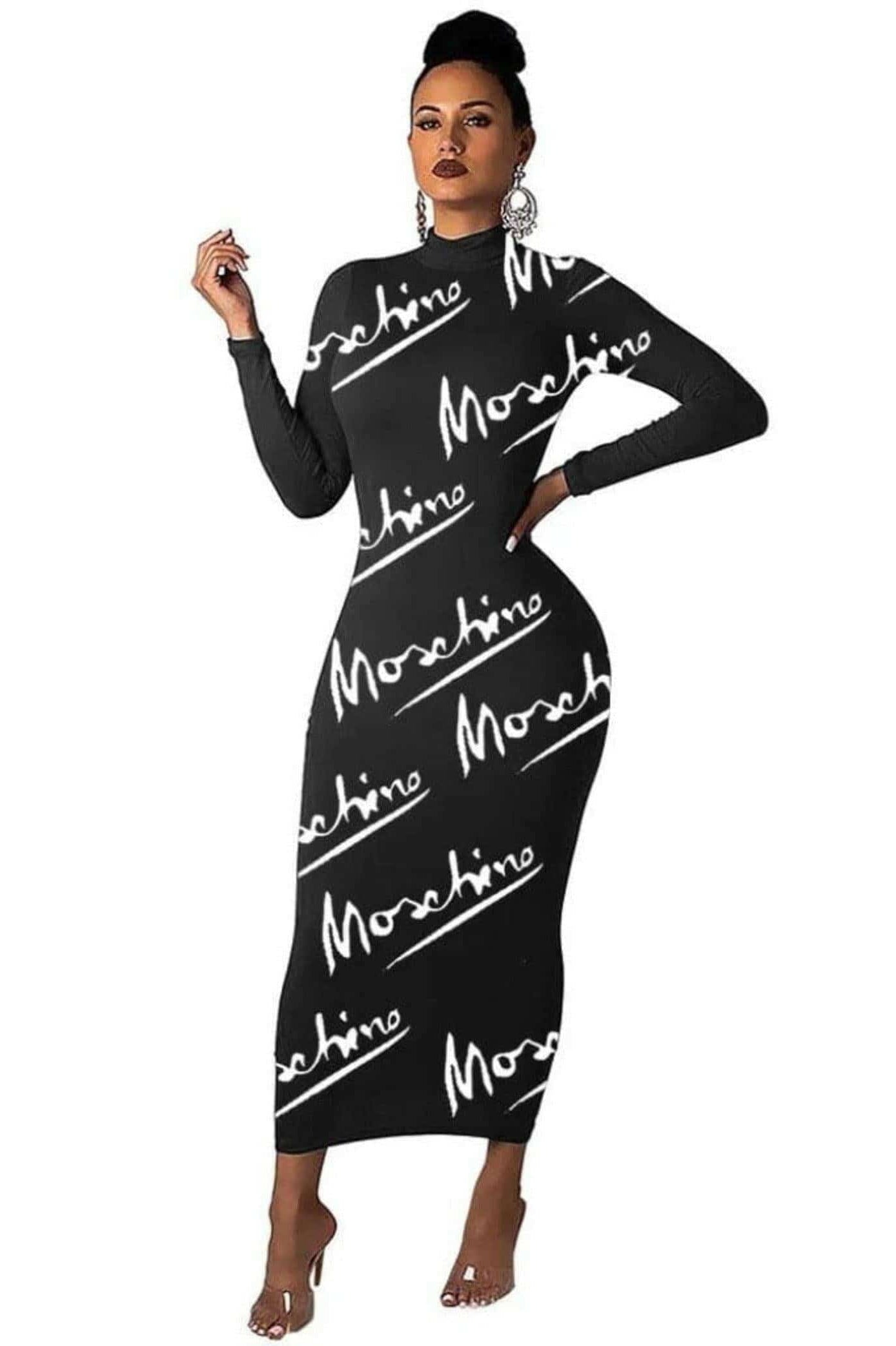 Epicplacess dress S / BLACK Letter Adrienne Formal Maxi Dress D10858