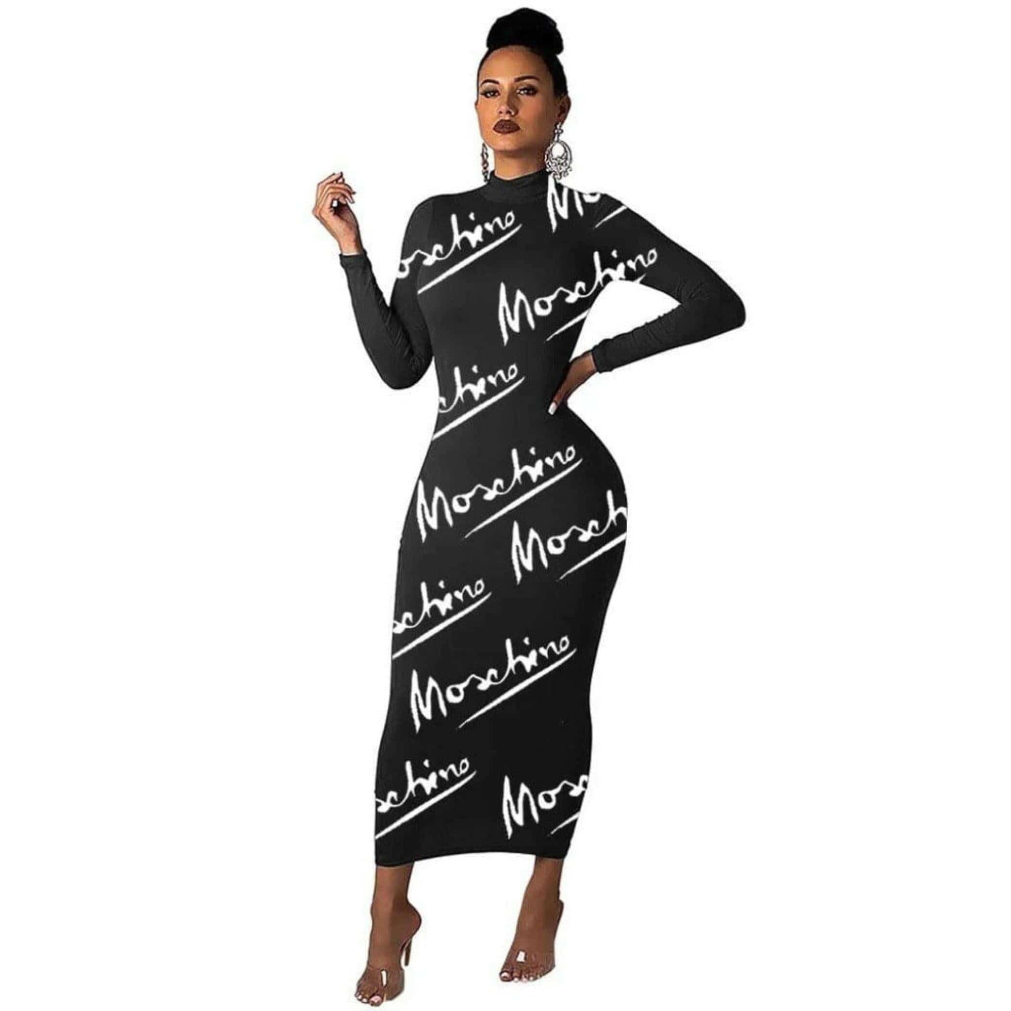 Epicplacess dress S / BLACK Letter Adrienne Formal Maxi Dress D10858