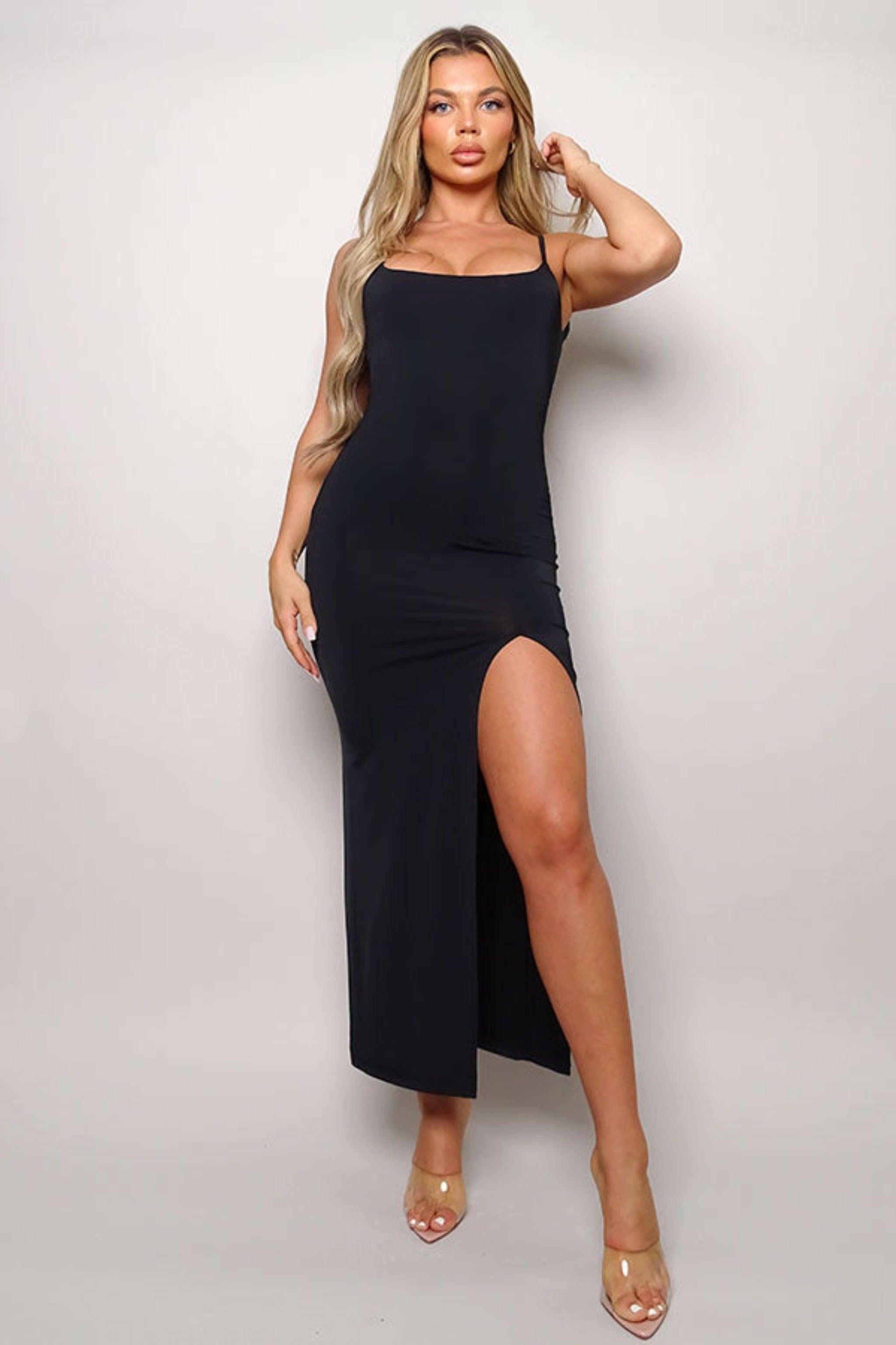 Epicplacess Dress S / BLACK LUXE SMOOTH CAMI MAXI DRESS