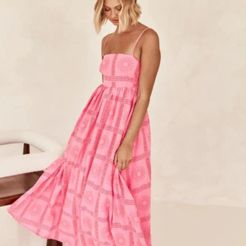 Epicplacess Dress S / Pink Ready for Outside Long Sundress Dress RCJY00384