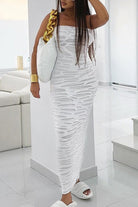 Ripped cutout Sky Siren Maxi Dress-white Dress Epicplacess S White 