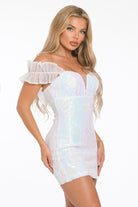 Sweet Baby Sequin Mini Dress Dress Epicplacess S White 