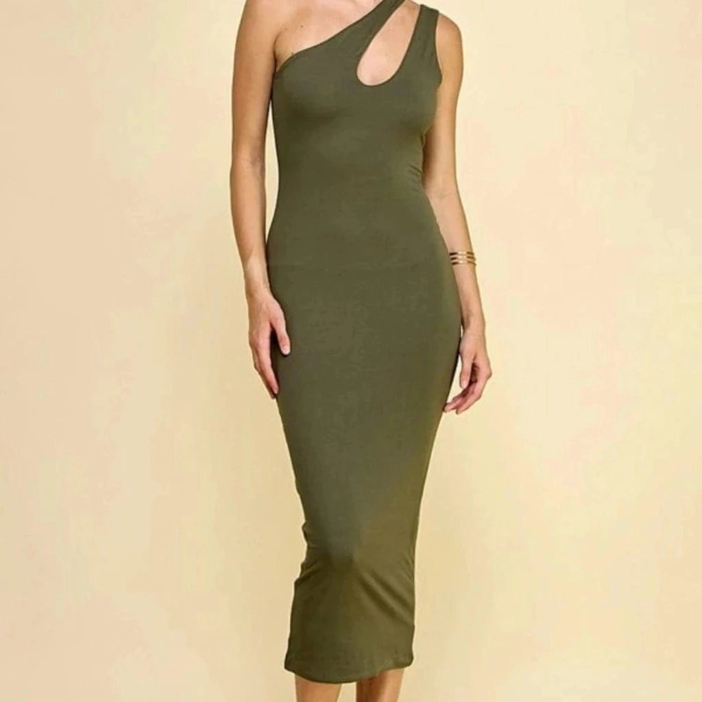 Epicplacess Dress SMALL / GREEN / UNITED STATES Women's Halter Pleated Maxi Dress JD50400A-2
