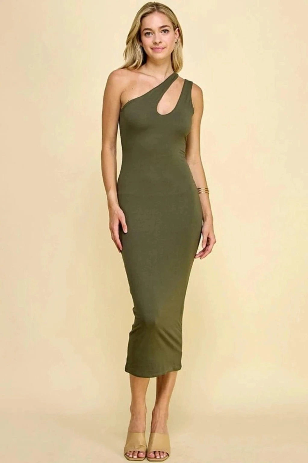 Epicplacess Dress SMALL / GREEN / UNITED STATES Women's Halter Pleated Maxi Dress JD50400A-2