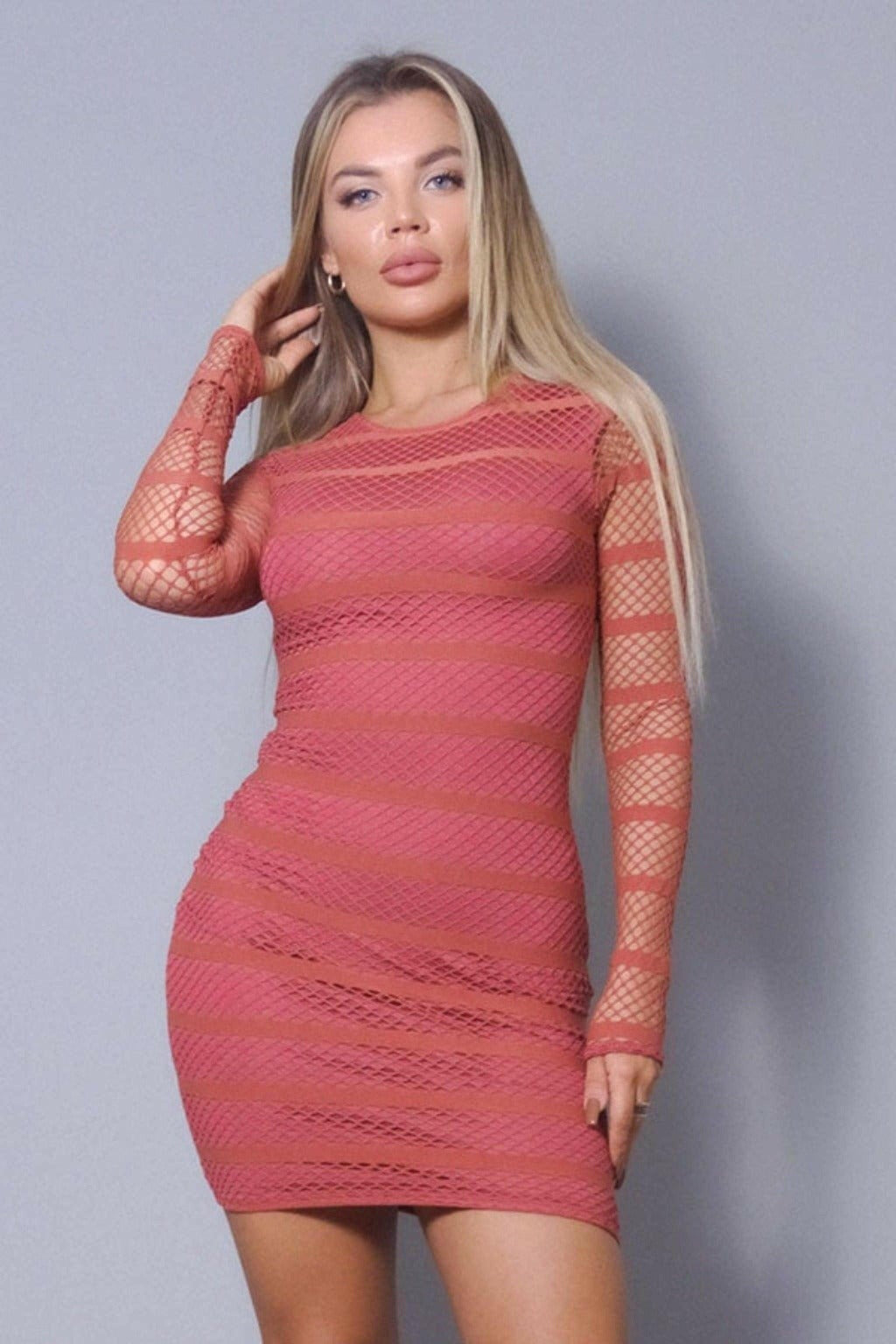 Epicplacess DRESS Small / Red / UNITED STATES SEE THROUGH ME SEXY MESH MINI DRESS D7981