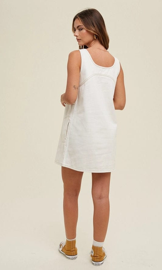 Epicplacess Dress White Hot Mini Dress in Denim