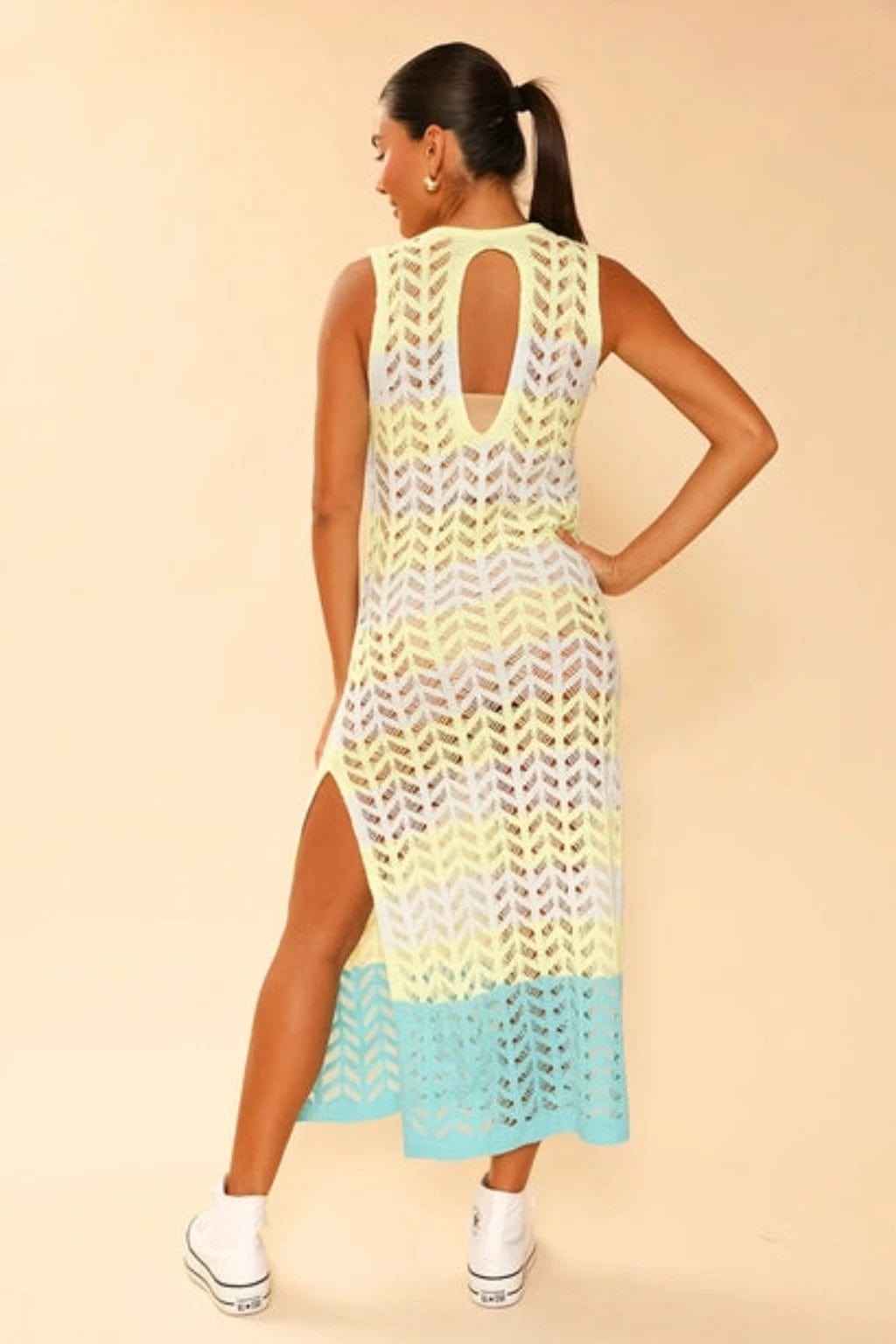 Time for the Beach cover up Dress Epicplacess White M 