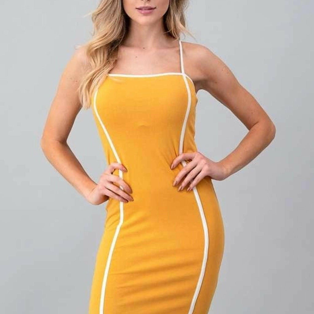 Epicplacess DRESS Yellow / S Give Me Love Ribbed Mini Dress JD34771