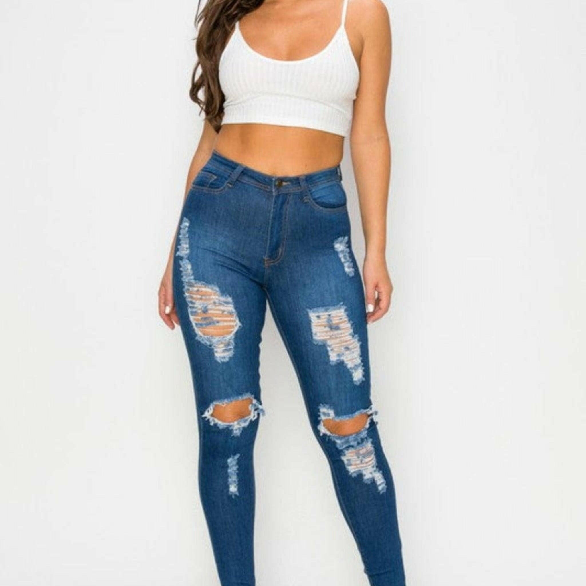 Epicplacess JEANS Small / Blue / United States Ootd Vibes High Waisted Women Jeans LO-194 A1