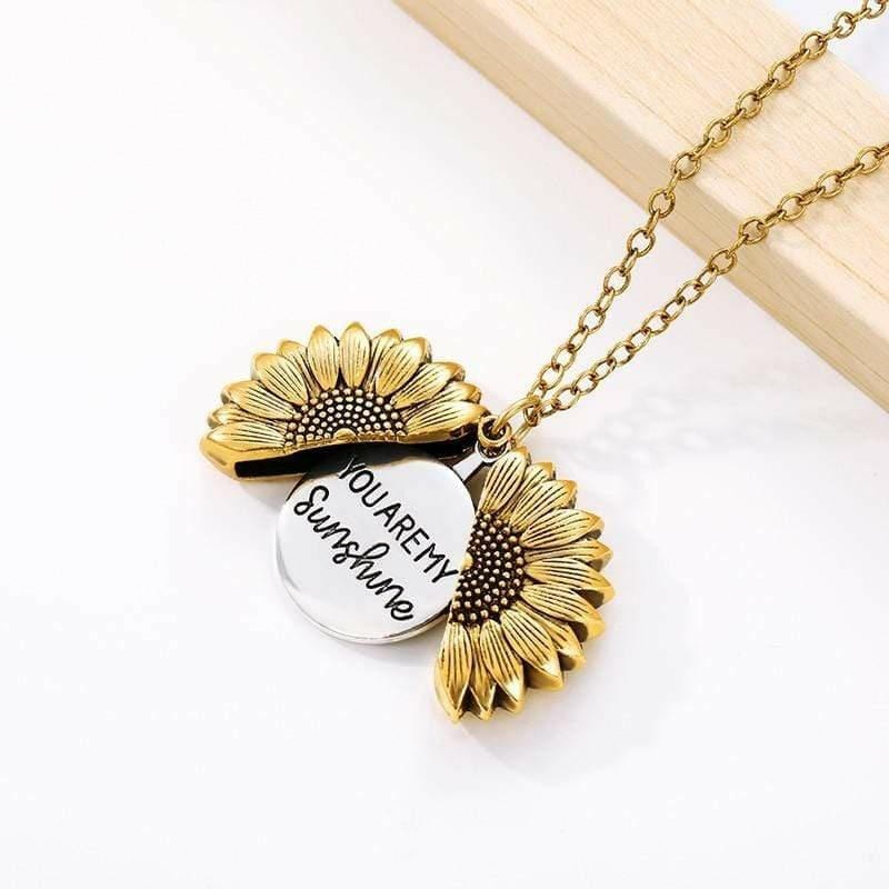 Epicplacess Jewelry Gold / United States Holy Grail Sunflower GOLD Pendant Necklaces 521414-Gold-color-United States