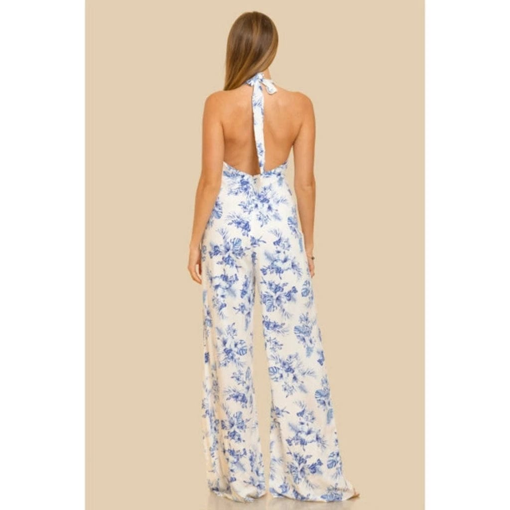 It's Flowing Blue Print Jumpsuit jumpsuit Epicplacess   