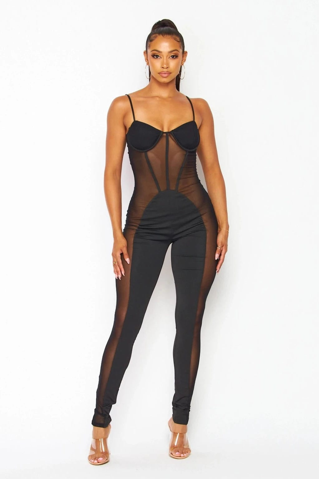 Epicplacess jumpsuit Young Forever Today Ribbed Jumpsuit - Black
