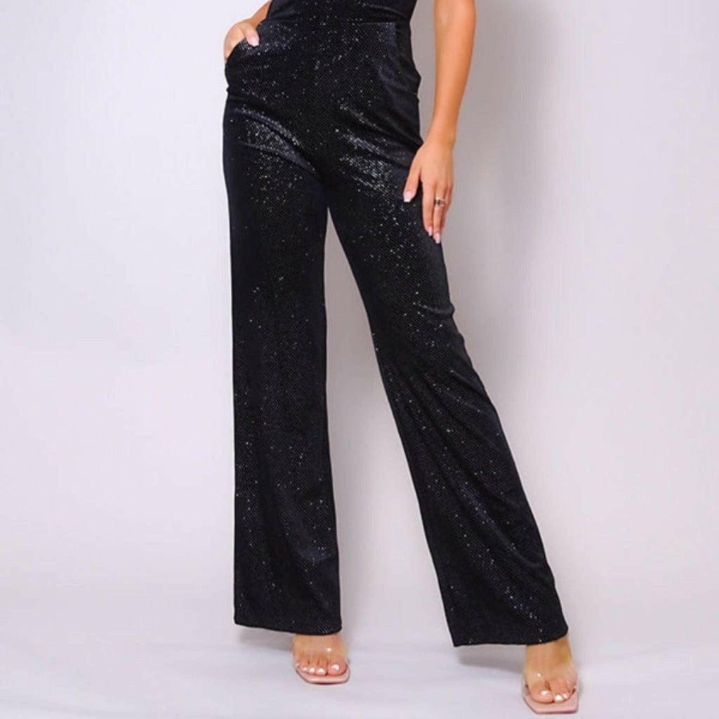 Epicplacess jumpsuits Small / BLACK / UNITED STATES SWEET BUT SASSY SPARKLE JUMPSUITS CR30127