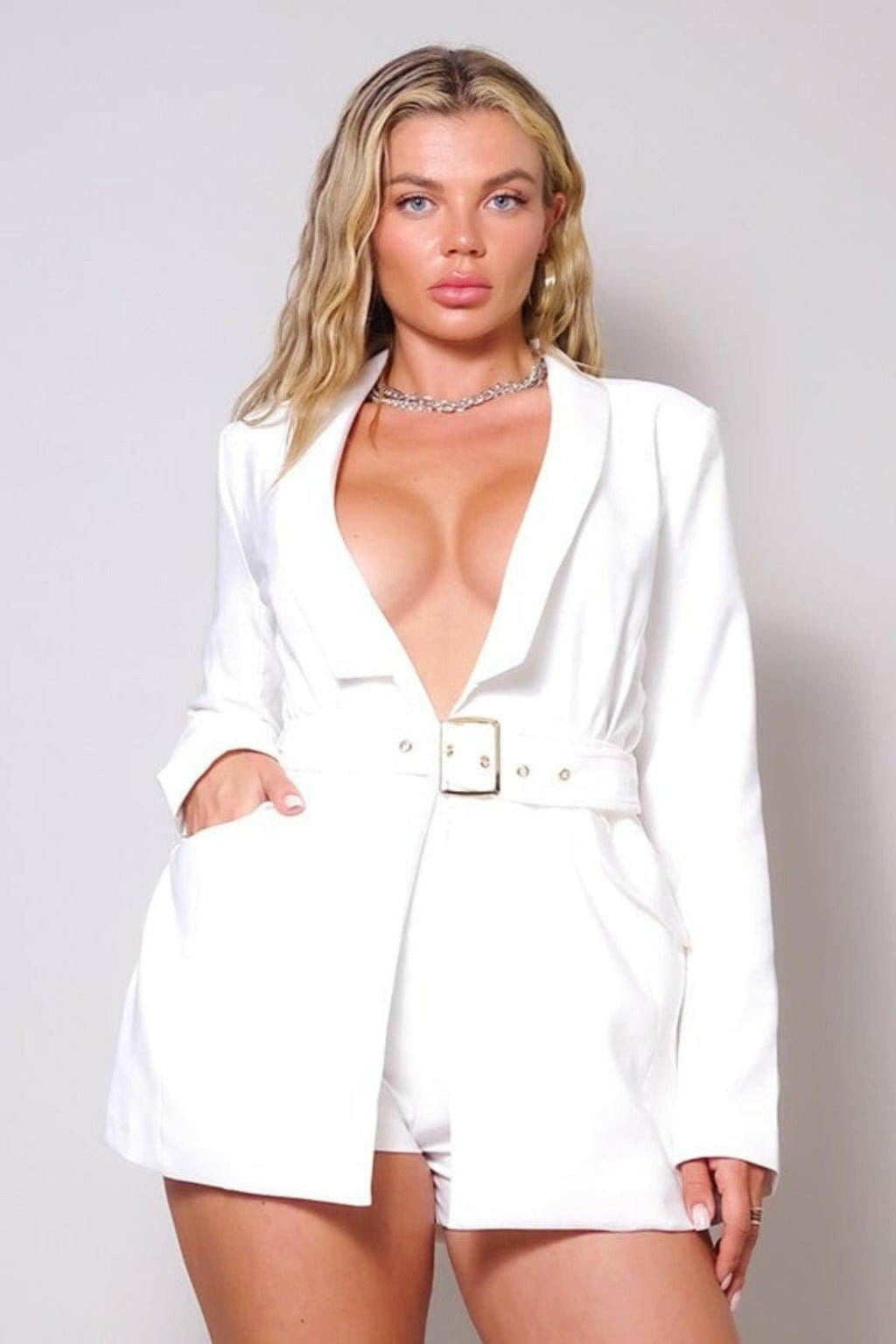 Epicplacess jumpsuits Small / IVORY / polyester Dreamy Babe Blazer Sets Jumpsuits