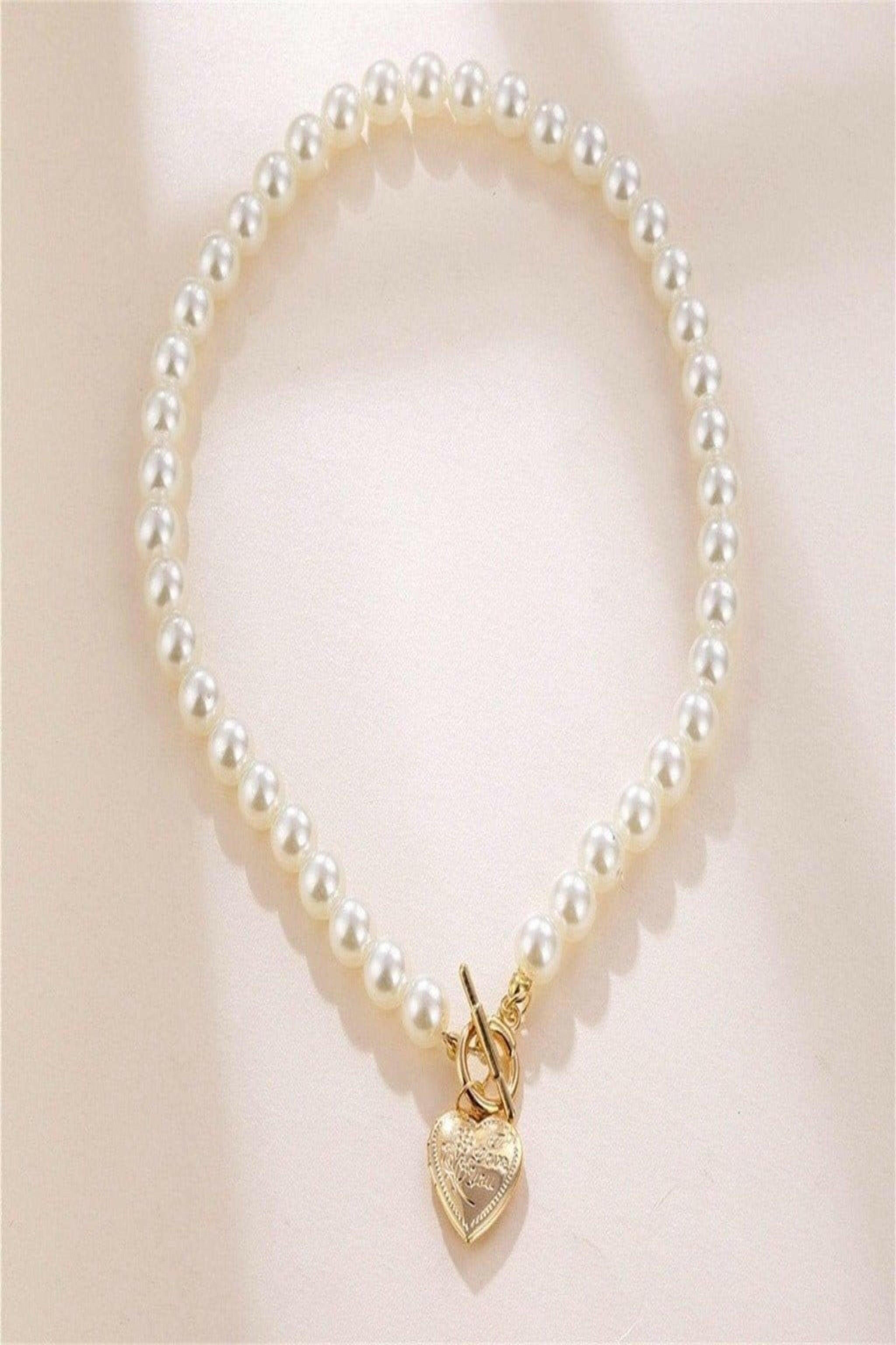 Epicplacess necklace white / United States Pearl Heart Le Vian Opal Necklaces 676943-A-United States