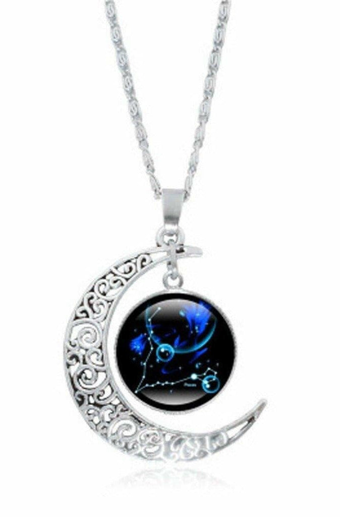 Epicplacess Necklaces Blue Crescent Moon Elegant Necklaces 676950-D-United States
