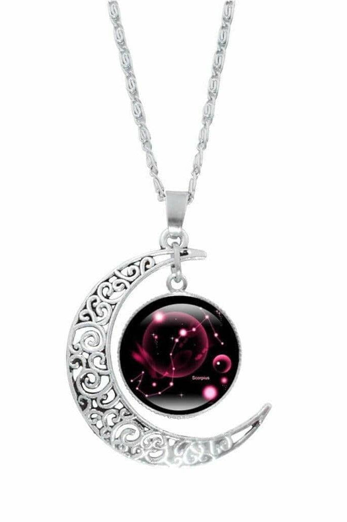 Epicplacess Necklaces Pink Crescent Moon Elegant Necklaces 676950-J-United States