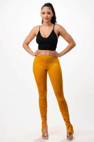 Sateen Ruched Hem Pant pant Epicplacess S Gold 