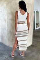 Sexy Split Skirt Set Khaki Sets Epicplacess   