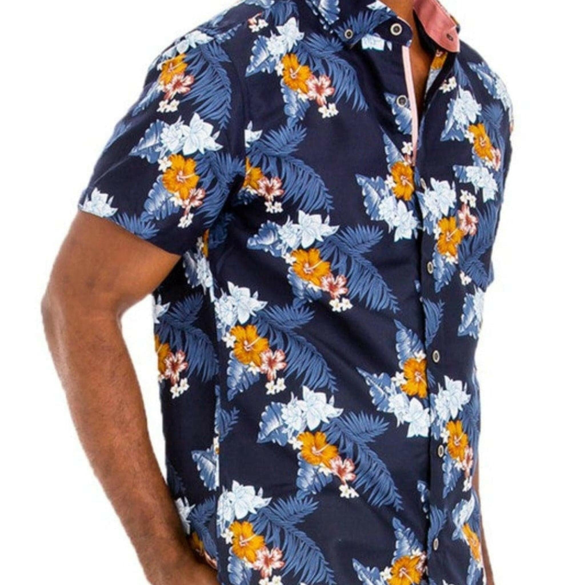 Epicplacess shirt Small / Multi / United States Hudson Hawaiian Print Button Shirt WS7046c1C-1