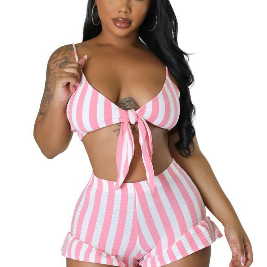 Epicplacess Shorts S / Pink Better Believe It Shorts Outfift Set - Pink BYC-8749