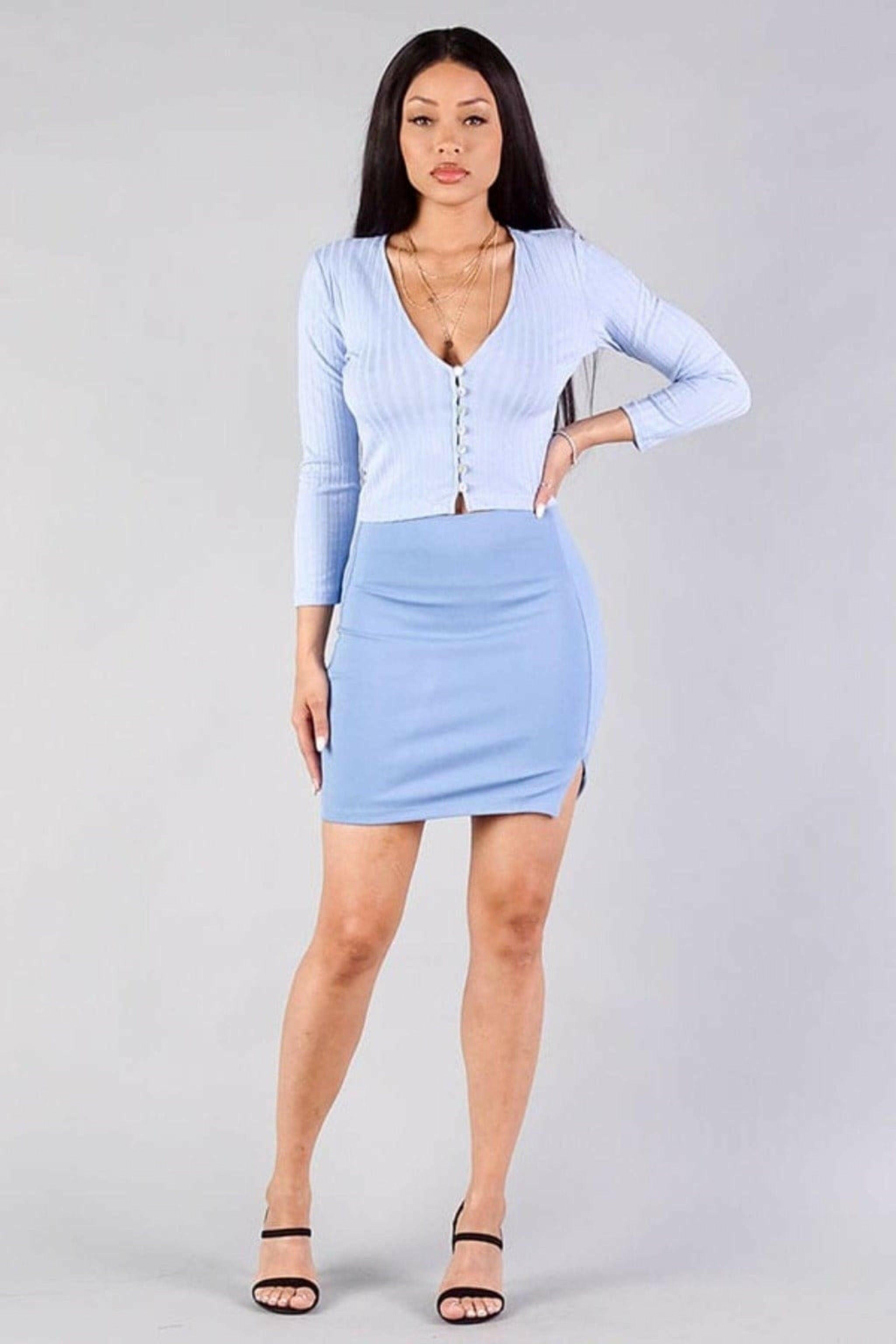 Epicplacess SKIRT SMALL / BLUE / UNITED STATES SPICE UP YOUR DAILY OUTFIT MINI SKIRT S530