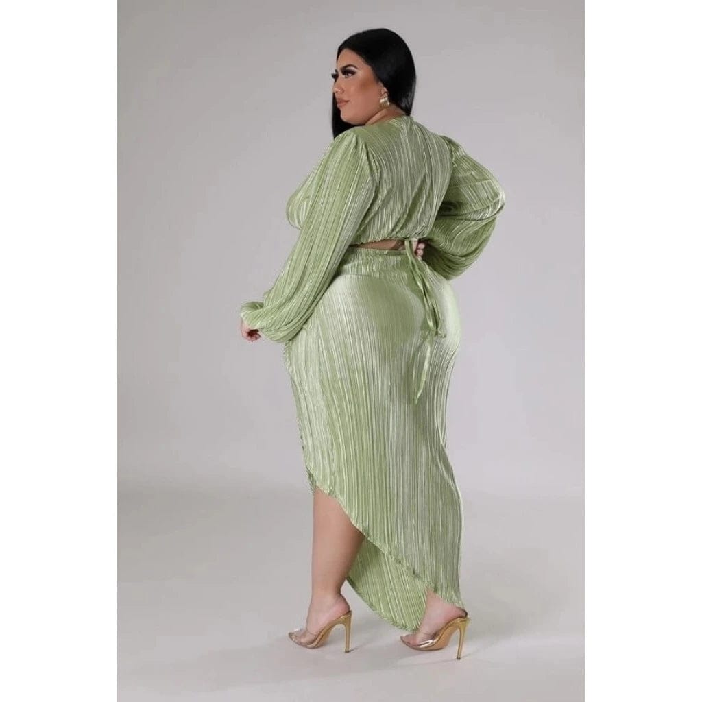 Yeah Night Out Bae Skirt Set-Green SKIRT Epicplacess   